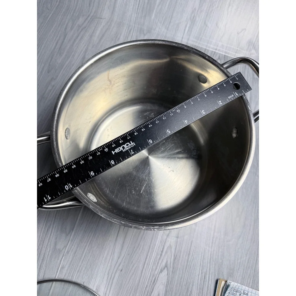 Wolfgang Puck Cafe Collection 8qt Stainless Steel Stockpot with Glass Lid